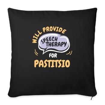 Fournir une orthophonie pour Pastitsio Funny - Housse de coussin décorative 45 x 45 cm - noir - Devant