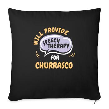Fournir une orthophonie pour Churrasco Funny - Housse de coussin décorative 45 x 45 cm - noir - Devant