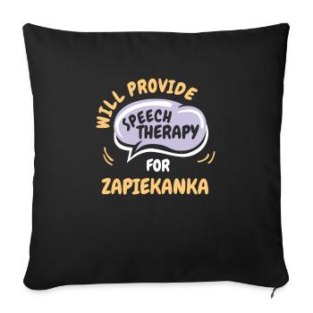 Fournir une orthophonie pour Zapiekanka Funny - Housse de coussin décorative 45 x 45 cm - noir - Devant
