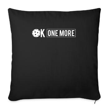 OK One More Pickleball - Sofa pillowcase 17,3'' x 17,3'' (45 x 45 cm) - black - Front