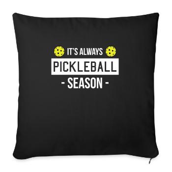 Its Always Pickleball Season - Sofa pillowcase 17,3'' x 17,3'' (45 x 45 cm) - black - Front