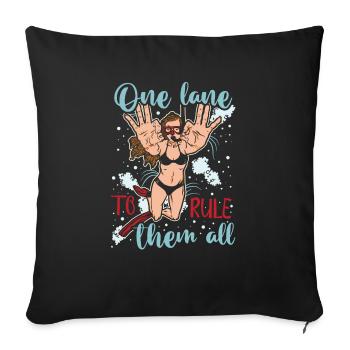 Eine Bahn, Um Sie Alle Zu Beherrschen - Sofakissenbezug 45 x 45 cm - Schwarz - Vorne