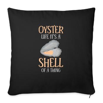 Deep Ocean Shell Shuck Seafood - Sofa pillowcase 17,3'' x 17,3'' (45 x 45 cm) - black - Front