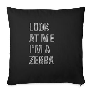 Zoo Animal Black White Stripe - Sofa pillowcase 17,3'' x 17,3'' (45 x 45 cm) - black - Front