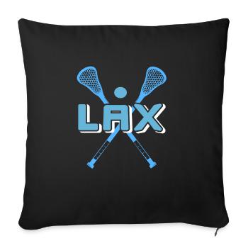 Retro LAX Awesome Lacrosse Designs T-Shirt Present - Sofa pillowcase 17,3'' x 17,3'' (45 x 45 cm) - black - Front