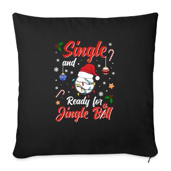 Funny Baseball Costume Single and ready for Jingle - Sofakissenbezug 45 x 45 cm - Schwarz - Vorne