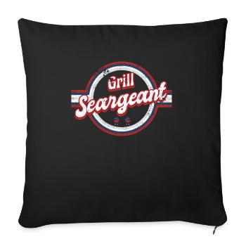 Grill Seargeant Independence Vétéran Père Chemise - Housse de coussin décorative 45 x 45 cm - noir - Devant