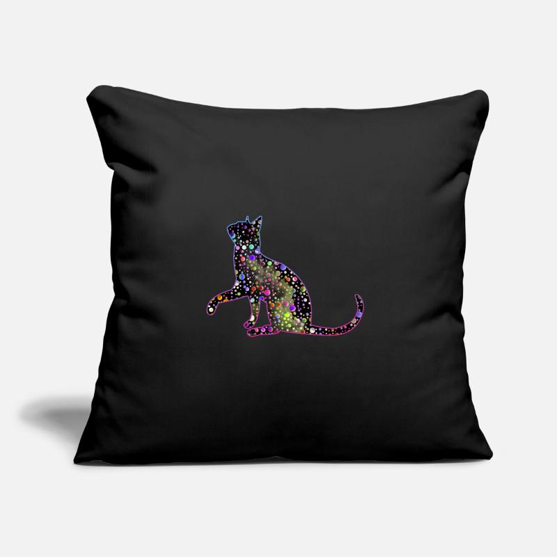 Bunte Katze Sofakissenbezug 45 x 45 cm