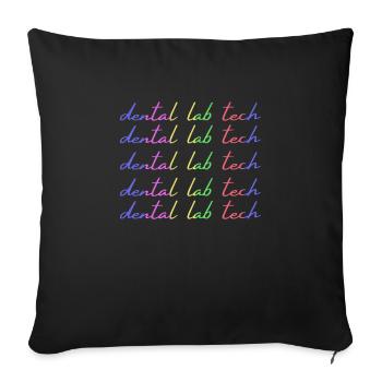 Dental Laboratory Assistant Dental Assistant - Sofa pillowcase 17,3'' x 17,3'' (45 x 45 cm) - black - Front