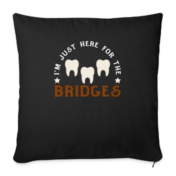 Dental Dentist Gift - Sofa pillowcase 17,3'' x 17,3'' (45 x 45 cm) - black - Front