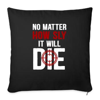 Coyote Chasse Coyote Cadeau - Housse de coussin décorative 45 x 45 cm - noir - Devant