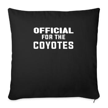 Coyote Chasse Coyote Cadeau - Housse de coussin décorative 45 x 45 cm - noir - Devant