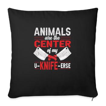 Butcher Butcher Butcher Butcher's Gift - Sofa pillowcase 17,3'' x 17,3'' (45 x 45 cm) - black - Front