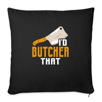 Butcher Butcher Butcher Butcher’s Gift - Housse de coussin décorative 45 x 45 cm - noir - Devant