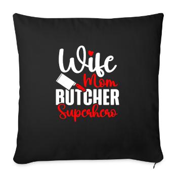 Butcher Butcher Butcher Butcher’s Gift - Housse de coussin décorative 45 x 45 cm - noir - Devant
