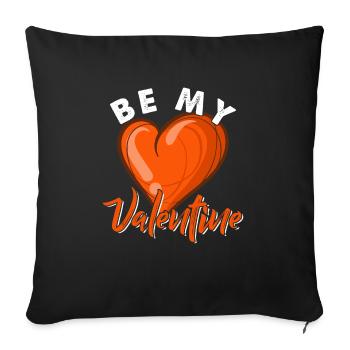 Be My Valentine Cool Retro Vintage T-Shirt Cadeau - Housse de coussin décorative 45 x 45 cm - noir - Devant