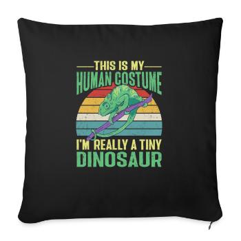 Herpétologiste des reptiles lézards caméléons - Housse de coussin décorative 45 x 45 cm - noir - Devant