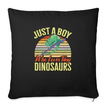 Caméléon, Lézard, Reptile, Herpétologiste - Housse de coussin décorative 45 x 45 cm - noir - Devant