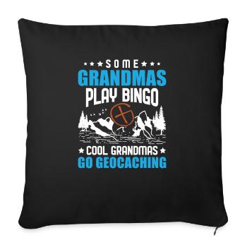 Geocaching Geocacher Cadeau - Housse de coussin décorative 45 x 45 cm - noir - Devant