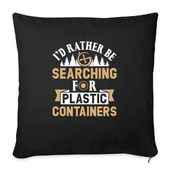 Geocaching Geocacher Cadeau - Housse de coussin décorative 45 x 45 cm - noir - Devant
