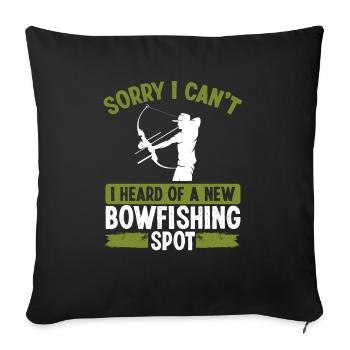 Bowfishing Spot Bow Hunter Archer Bowfisher - Sofakissenbezug 45 x 45 cm - Schwarz - Vorne