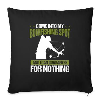 Bowfishing Spot Bow Hunter Fisherman Bowfisher - Sofa pillowcase 17,3'' x 17,3'' (45 x 45 cm) - black - Front