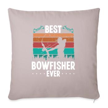 Bowfishing Airboat Best Bowfisher ever Bow Hunter - Sofa pillowcase 17,3'' x 17,3'' (45 x 45 cm) - light taupe - Front