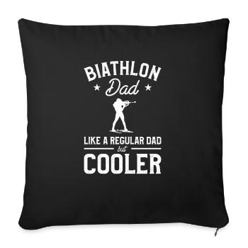 Biathlon Dad Like A Regular Dad But Cooler Biathle - Sofa pillowcase 17,3'' x 17,3'' (45 x 45 cm) - black - Front