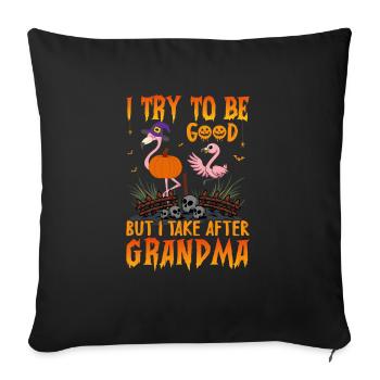 4 - Housse de coussin décorative 45 x 45 cm - noir - Devant