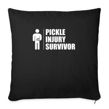 Pickleball Injury Survivor Shirt - Sofa pillowcase 17,3'' x 17,3'' (45 x 45 cm) - black - Front