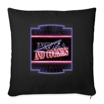 day of prayer and repentance pizzas cat - Sofa pillowcase 17,3'' x 17,3'' (45 x 45 cm) - black - Front