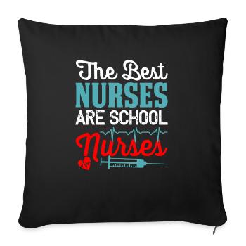 Best Nurses School Nurses - Sofa pillowcase 17,3'' x 17,3'' (45 x 45 cm) - black - Front
