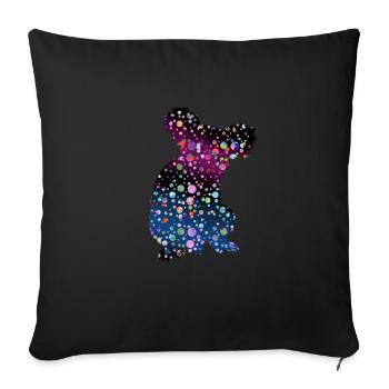 Funny Koala Gift Idea - Sofa pillowcase 17,3'' x 17,3'' (45 x 45 cm) - black - Front