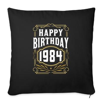 1980 Birthday Party Old Year of Construction - Sofa pillowcase 17,3'' x 17,3'' (45 x 45 cm) - black - Front
