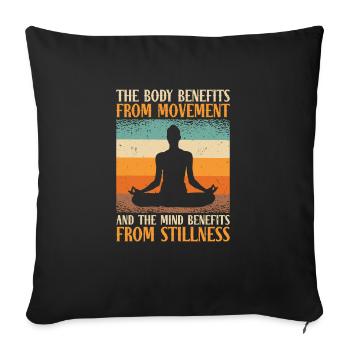Serenity Meditating Yoga Fan Spiritual Relaxation - Sofa pillowcase 17,3'' x 17,3'' (45 x 45 cm) - black - Front