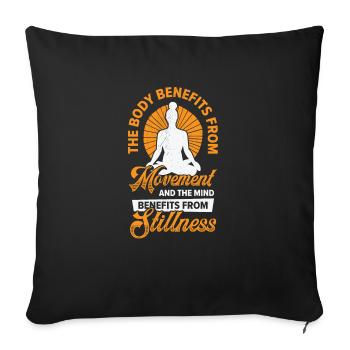 Serenity Meditating Yoga Fan Spiritual Relaxation - Sofa pillowcase 17,3'' x 17,3'' (45 x 45 cm) - black - Front