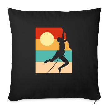 Nature Lover Mountain Climbing Hiking Adventure - Sofakissenbezug 45 x 45 cm - Schwarz - Vorne