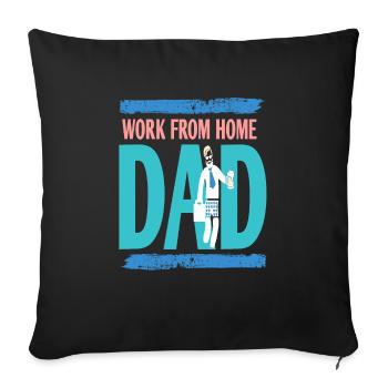Retro Vintage Work From Home Dad Cool T-Shirt - Sofakissenbezug 45 x 45 cm - Schwarz - Vorne