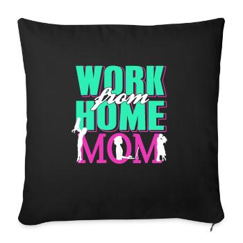 Retro Vintage Work From Home Mom Awesome - Sofakissenbezug 45 x 45 cm - Schwarz - Vorne