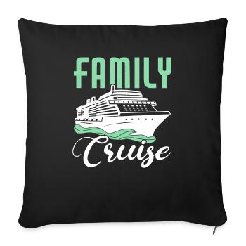 Croisière Croisière Vacances Mer - Housse de coussin décorative 45 x 45 cm - noir - Devant