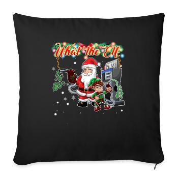 Père Noël et Elf Prix élevé de l’essence - Ce que l’Elfe - Housse de coussin décorative 45 x 45 cm - noir - Devant