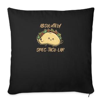 Taco Mexikanische Essen Mexico Tortilla Burrito - Sofakissenbezug 45 x 45 cm - Schwarz - Vorne