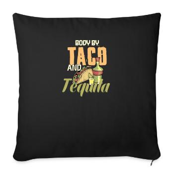 Taco Mexican Food Mexico Tortilla Burrito - Sofa pillowcase 17,3'' x 17,3'' (45 x 45 cm) - black - Front