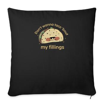 Taco Mexican Food Mexico Tortilla Burrito - Sofa pillowcase 17,3'' x 17,3'' (45 x 45 cm) - black - Front