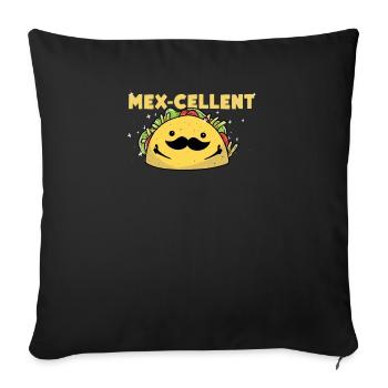 Taco Mexican Food Mexico Tortilla Burrito - Sofa pillowcase 17,3'' x 17,3'' (45 x 45 cm) - black - Front