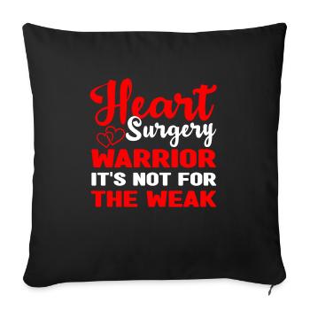Open Heart Surgery Gift - Sofa pillowcase 17,3'' x 17,3'' (45 x 45 cm) - black - Front