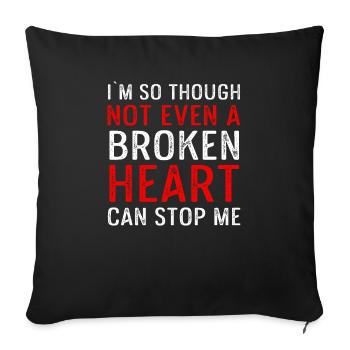 Open Heart Surgery Gift - Sofa pillowcase 17,3'' x 17,3'' (45 x 45 cm) - black - Front