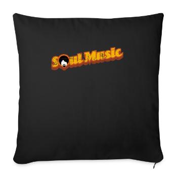 | de vêtements Funk Costume vintage des années 70 pour la musique soul - Housse de coussin décorative 45 x 45 cm - noir - Devant
