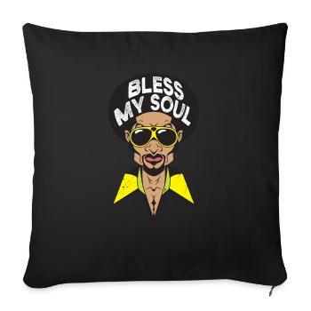 | de vêtements Funk Costume vintage des années 70 pour la musique soul - Housse de coussin décorative 45 x 45 cm - noir - Devant