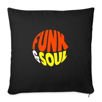 Funk Clothing | Vintage 70er Jahre Kostüm für Soul Musik - Sofakissenbezug 45 x 45 cm - Schwarz - Vorne